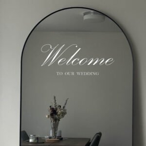 Black Trim Arched Mirror