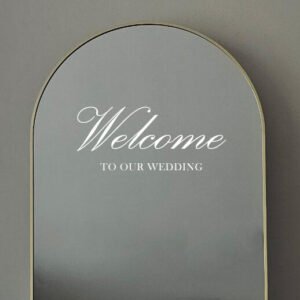 Gold Trim Arched Mirror